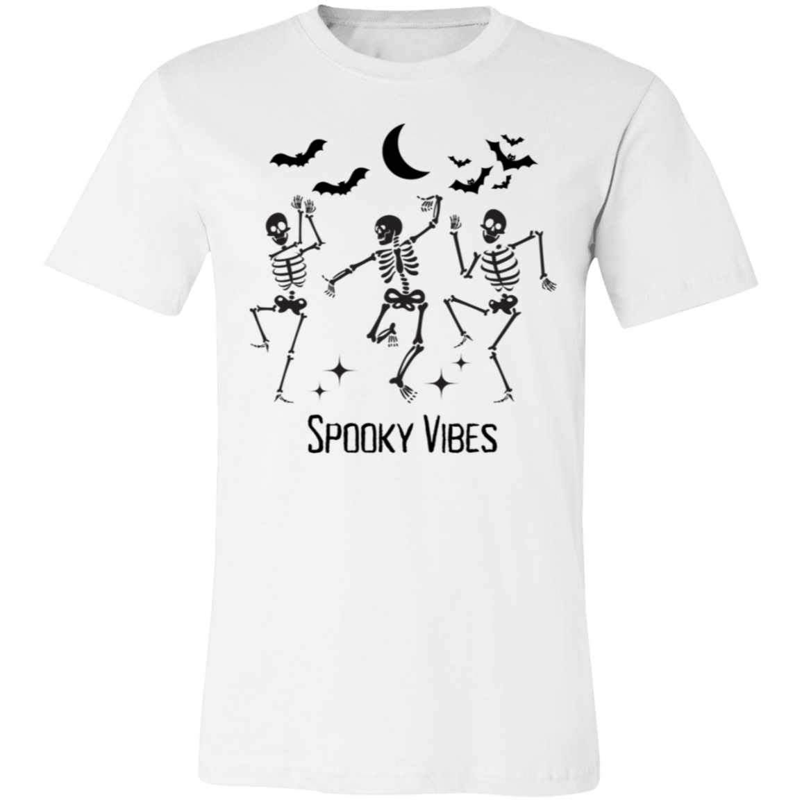 Spooky Vibes Dancing Skeleton 3001C Unisex Jersey Short-Sleeve T-Shirt