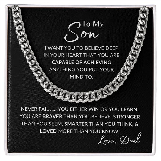 To My Son Love Dad | Cuban Link Chain