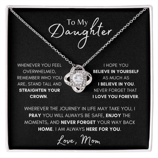 To My Daughter Love Mom | Love Knot Necklace