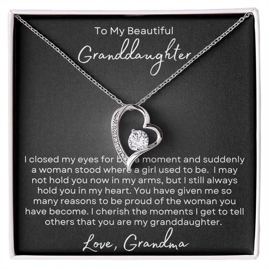 To My Beautiful Granddaughter | Forever Love Heart Necklace